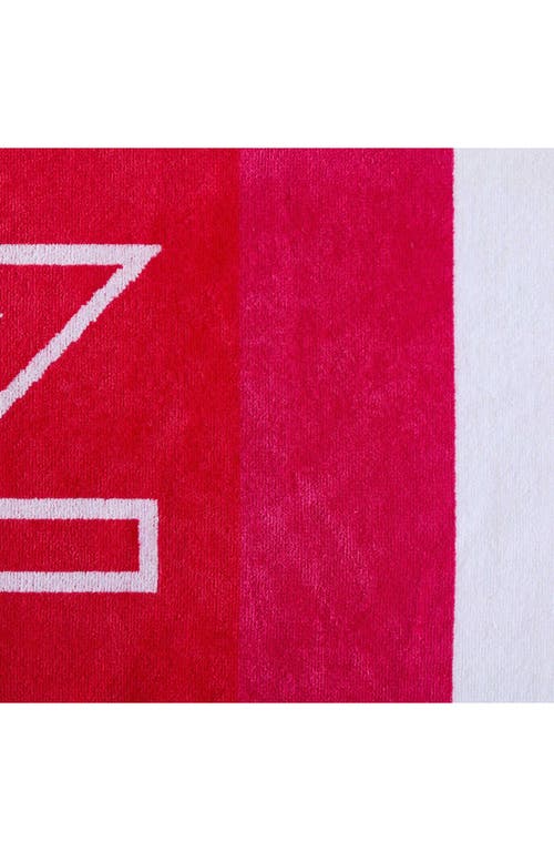 Nautica Set Of 2 Cotton Blend Terry Beach Towels In Red