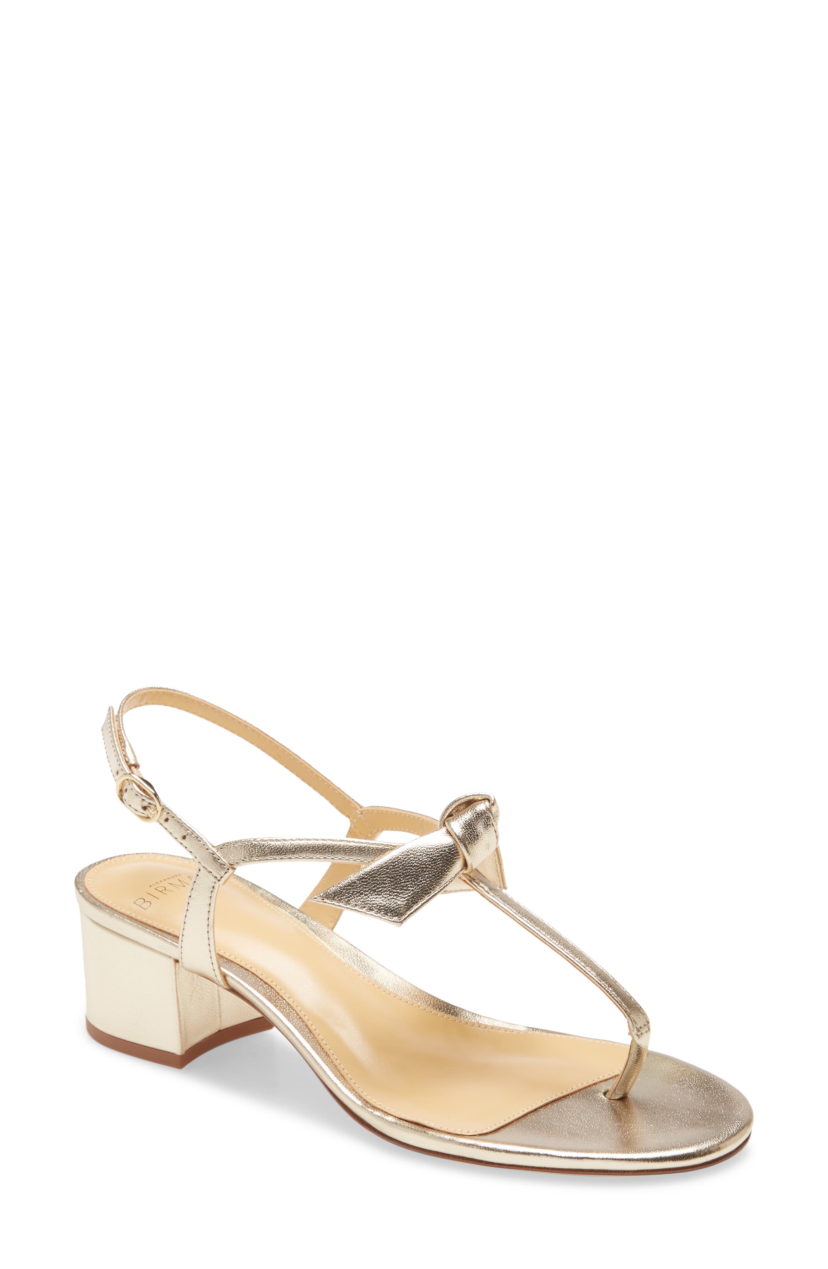 Clarita Bow Slingback Sandal, Main, color, GOLDEN