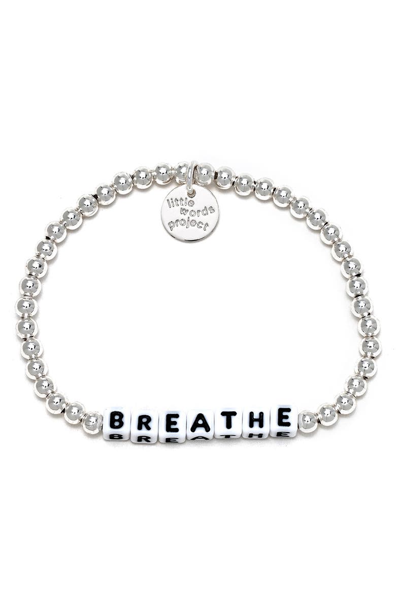 Little Words Project Breathe Beaded Stretch Bracelet, Main, color, 