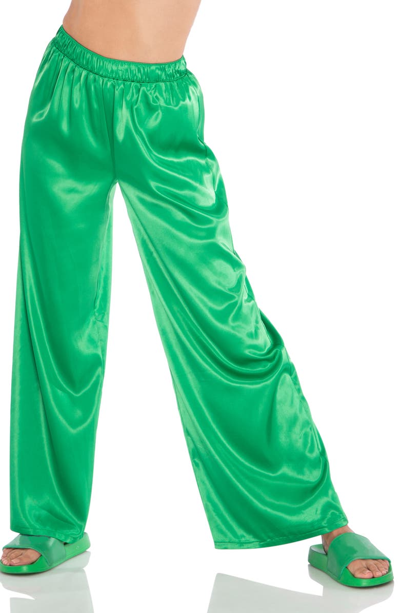 AFRM Calla Satin Wide Leg Pants, Main, color,