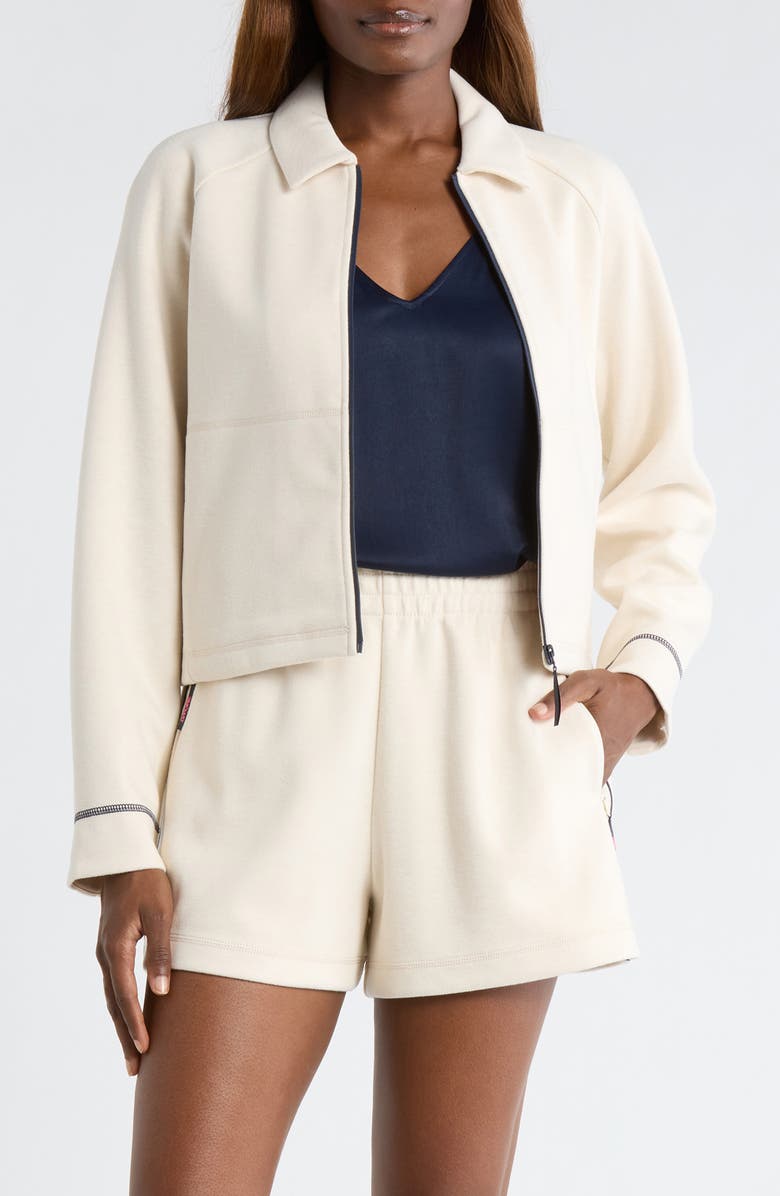G/FORE Cozy Double Knit Jacket, Main, color, Chalk White
