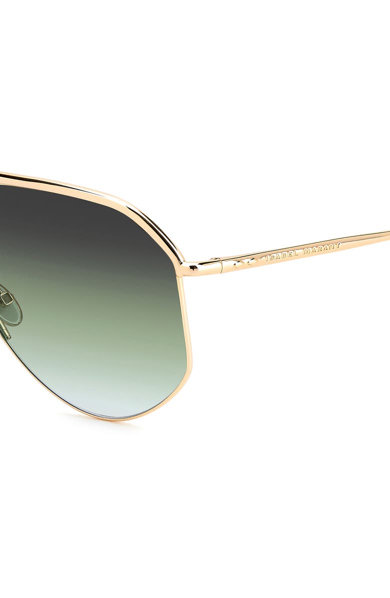 Isabel Marant Wild Metal 64mm Gradient Oversize Aviator Sunglasses, Alternate, color, Rose Gold/ Gray Green