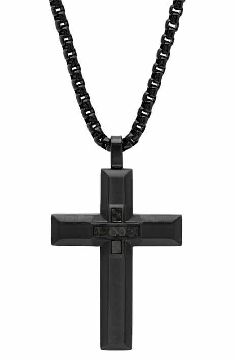 HMY JEWELRY Stainless Steel Cross Pendant Necklace