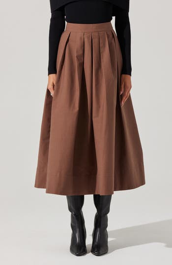Astr The Label Cotton Midi Skirt