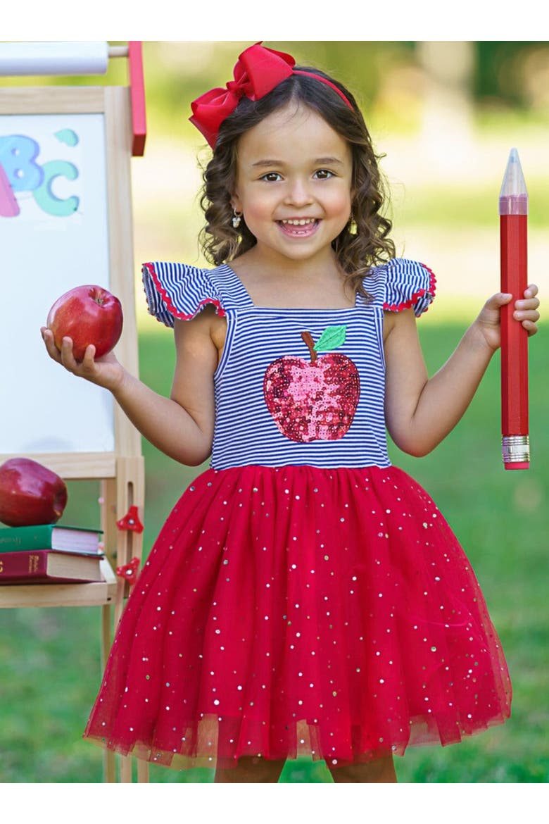 Cute  Attire Apple Sparkle Tutu Dress, Alternate, color, Red