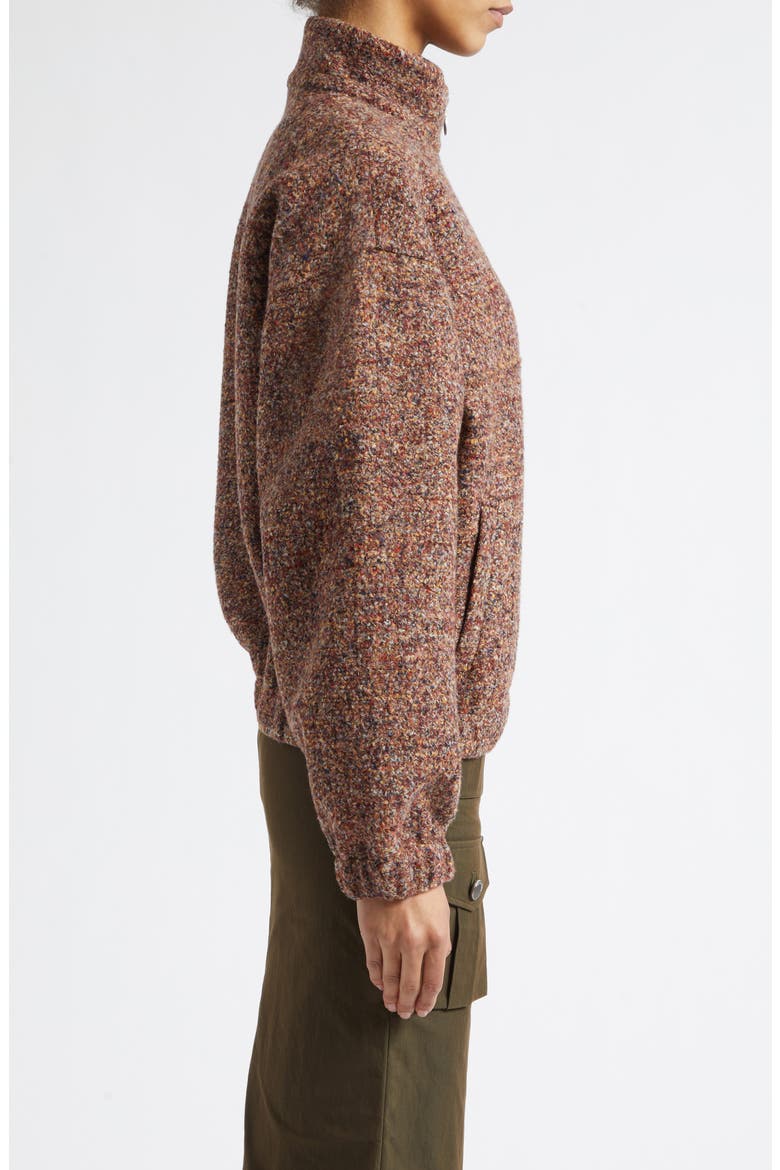 Flecked Half Zip Sweater, Alternate, color, VARIEDNESS
