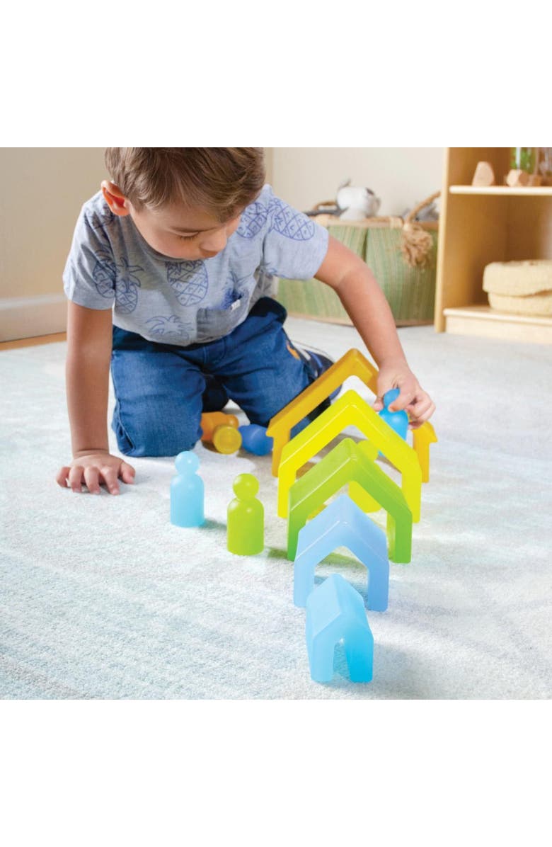 Kaplan Early Learning Company Discovery Stackers - Natural House - 5 Pieces, Alternate, color, Natural