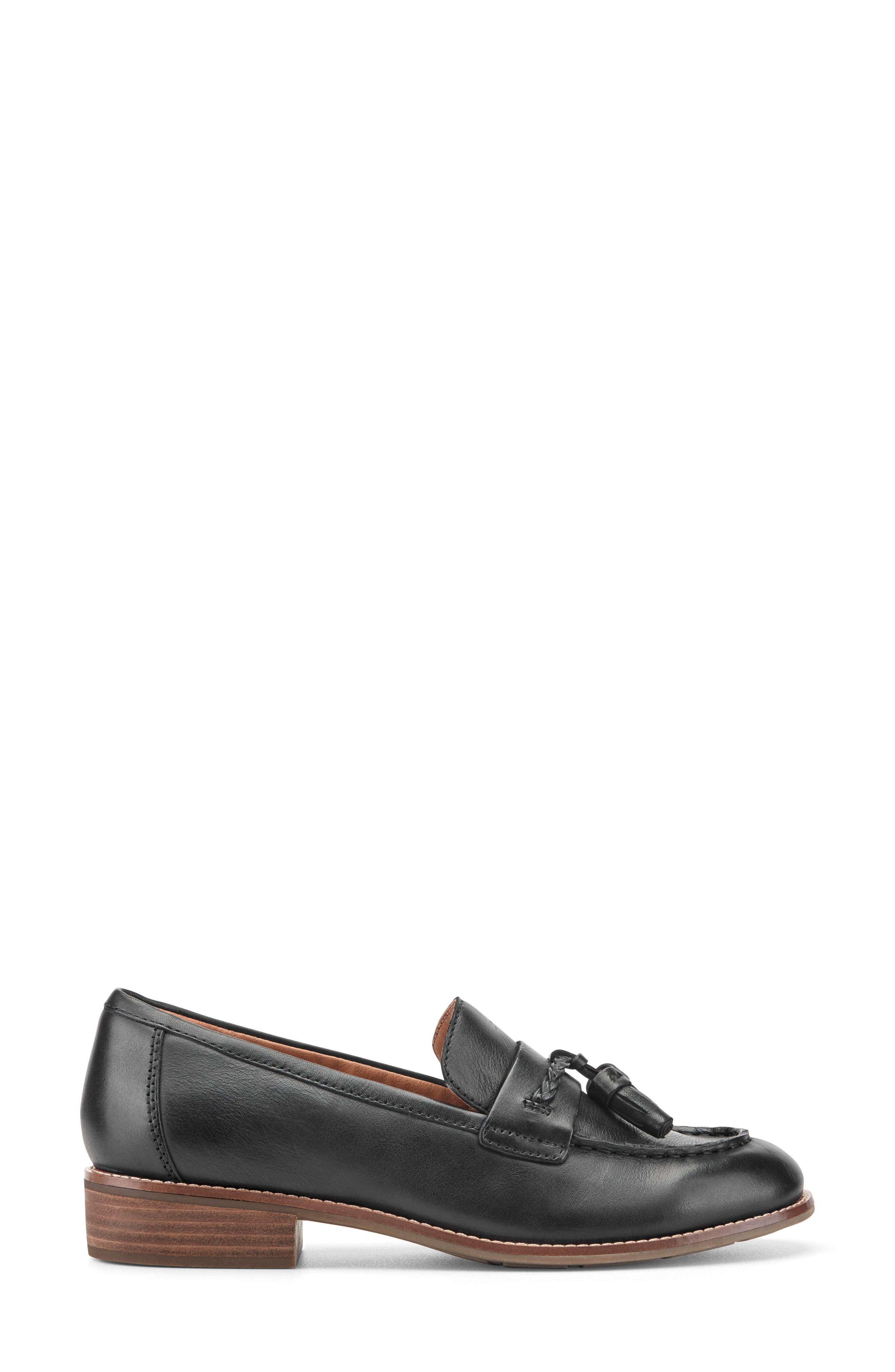 Elinna Tassel Loafer, Alternate, color, BLACK
