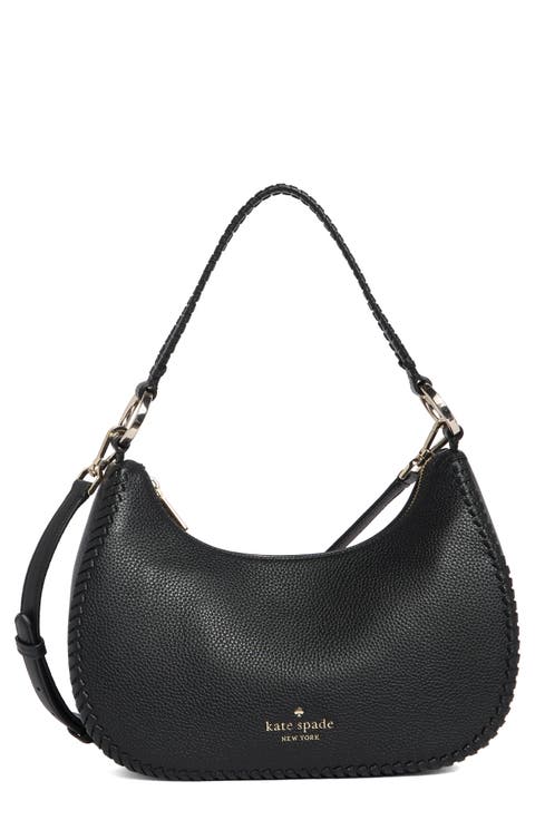 leila whipstitch leather shoulder bag