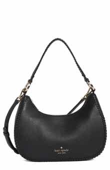 leila whipstitch leather shoulder bag