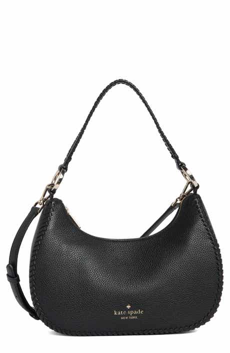 leila whipstitch leather shoulder bag