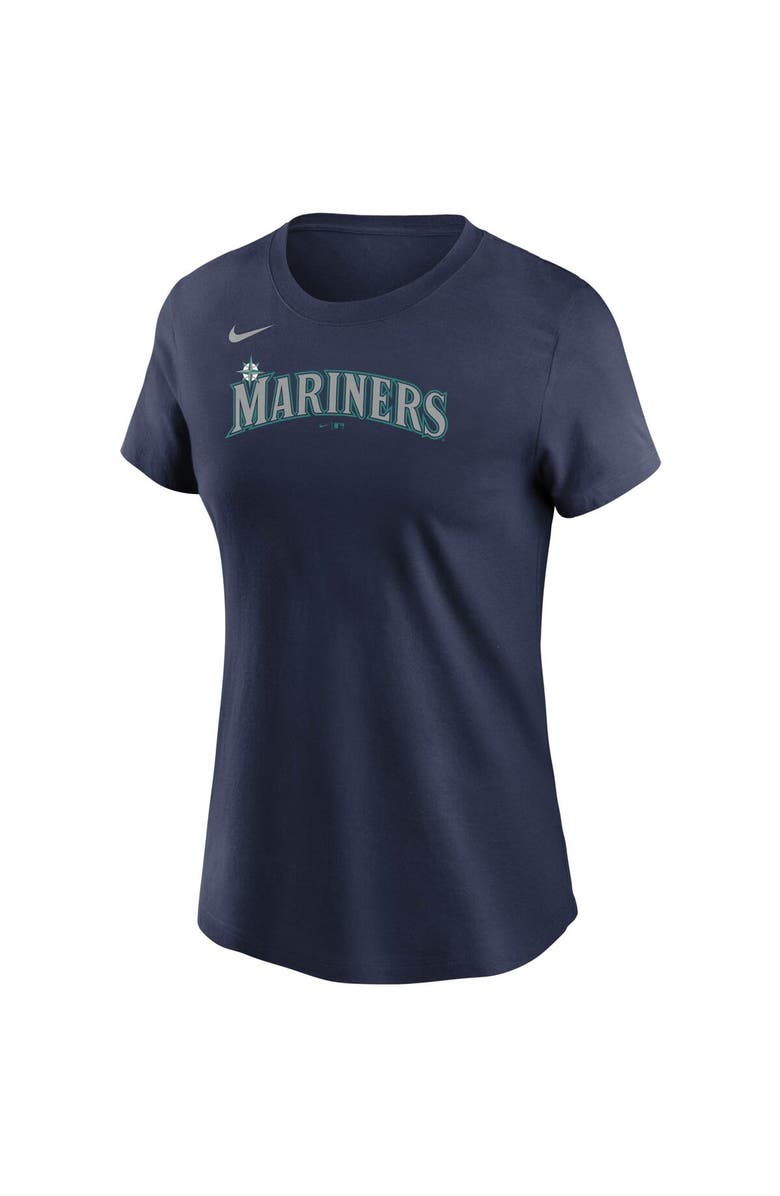 Nike Women's Nike Navy Seattle Mariners Wordmark T-Shirt, Alternate, color,