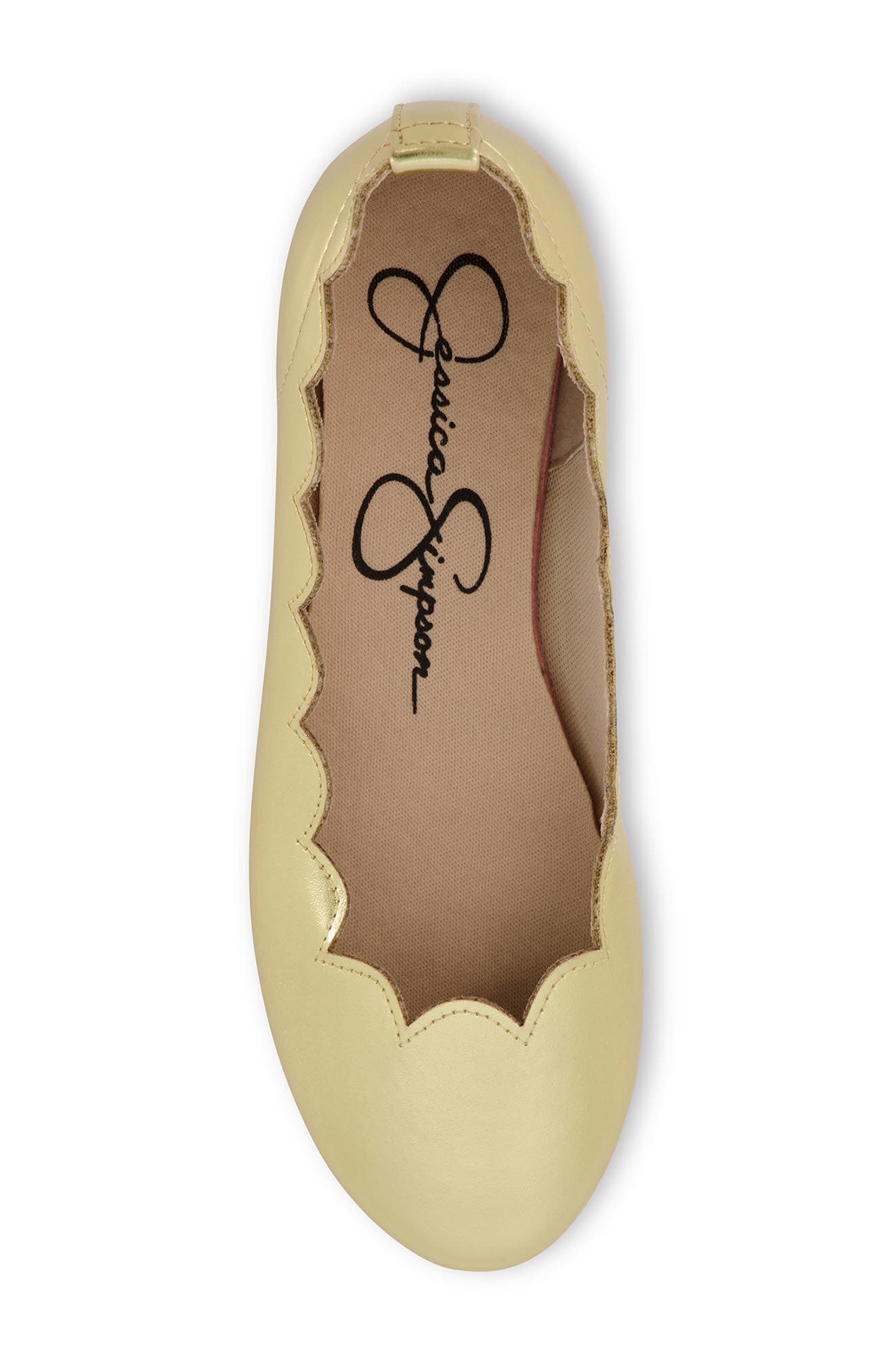 Amy Scallop Flat, Alternate, color, GOLD