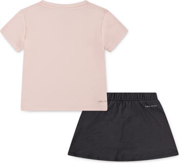 Kids' Swoosh Motion Graphic T-Shirt & Mesh Scooter Skort Set
