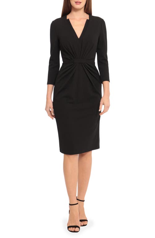 Maggy London Center Ruched Sheath Dress in Black  product