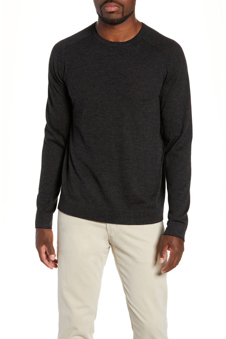 Cashmere Crewneck Sweater, Main, color, GREY EBONY