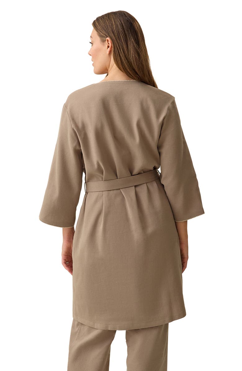 Kindred Bravely Cotton Blend Robe, Alternate, color, Taupe