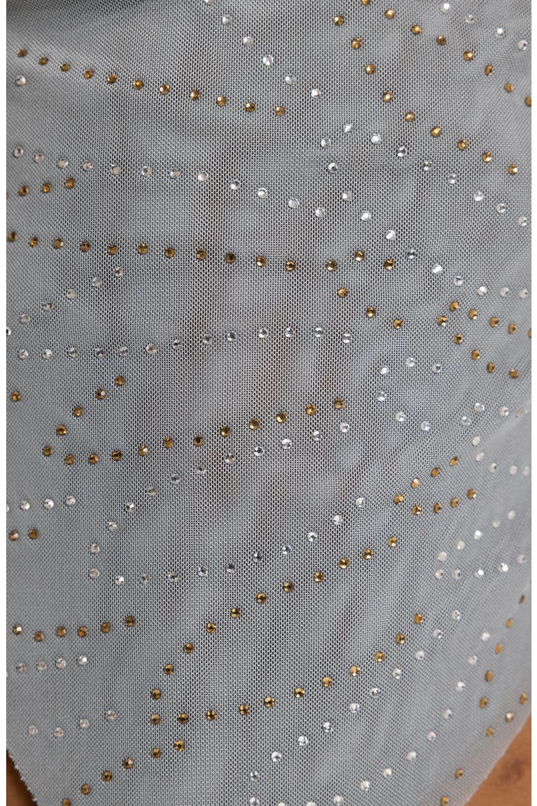 Rhinestone Cowl Neck Open Back Top, Alternate, color, GREY