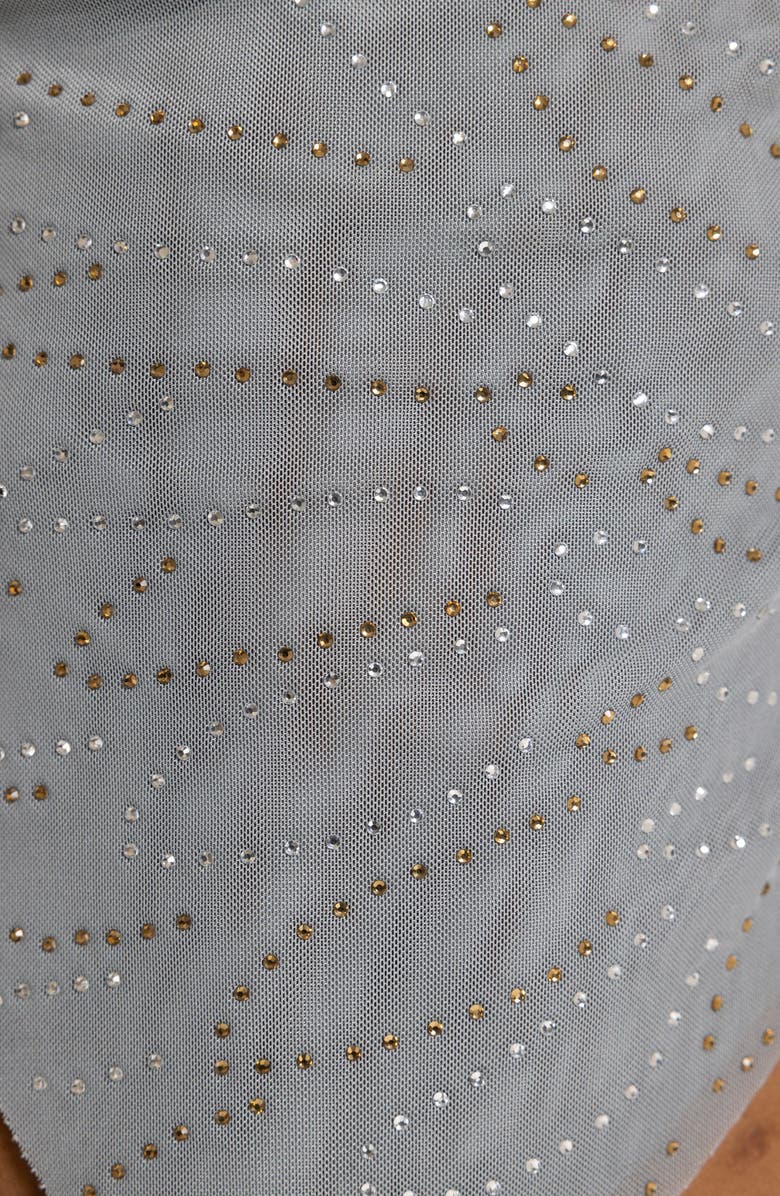 JADED LONDON Rhinestone Cowl Neck Open Back Top, Alternate, color, Grey