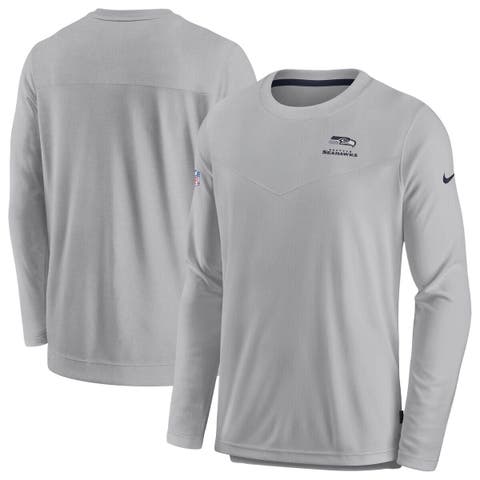 Men's Nike Gray Seattle Seahawks Sideline Lockup Performance Long Sleeve T-Shirt