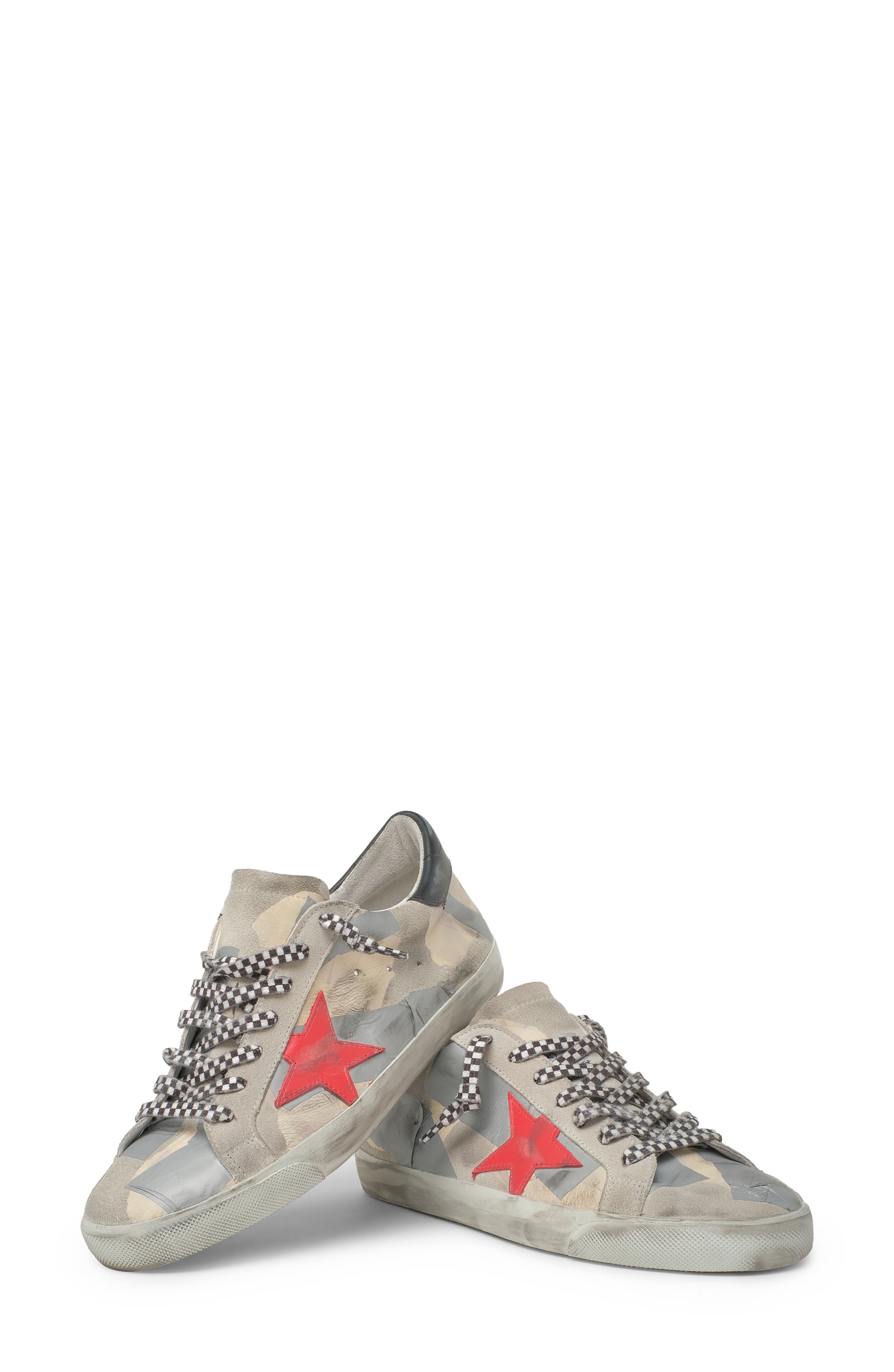 Golden Goose Super-Star Patched Low Top Sneaker, Alternate, color, 
