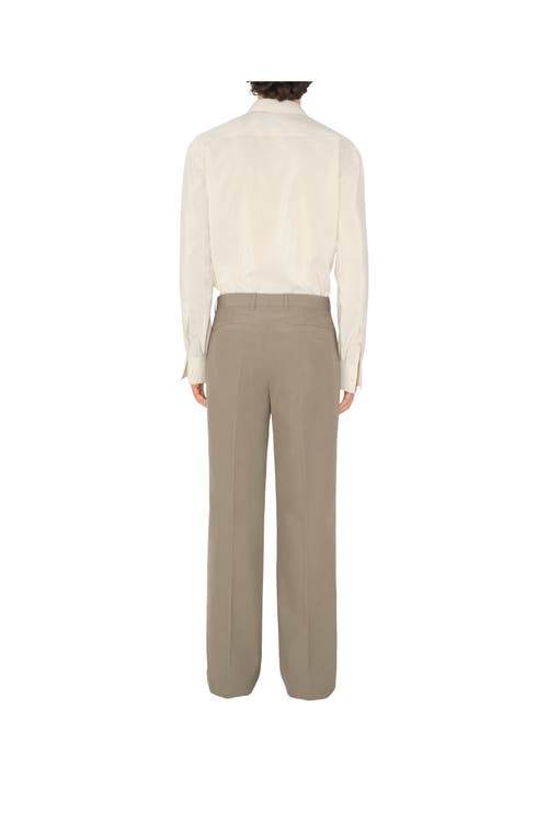 Burberry Silk Tailored Trousers In Crater