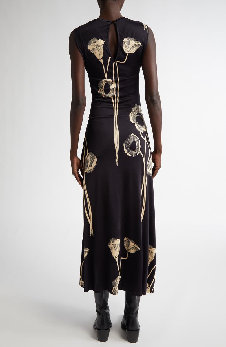 Johanna Ortiz Oriental Chronicles Slim Satin Maxi Dress, Alternate, color,