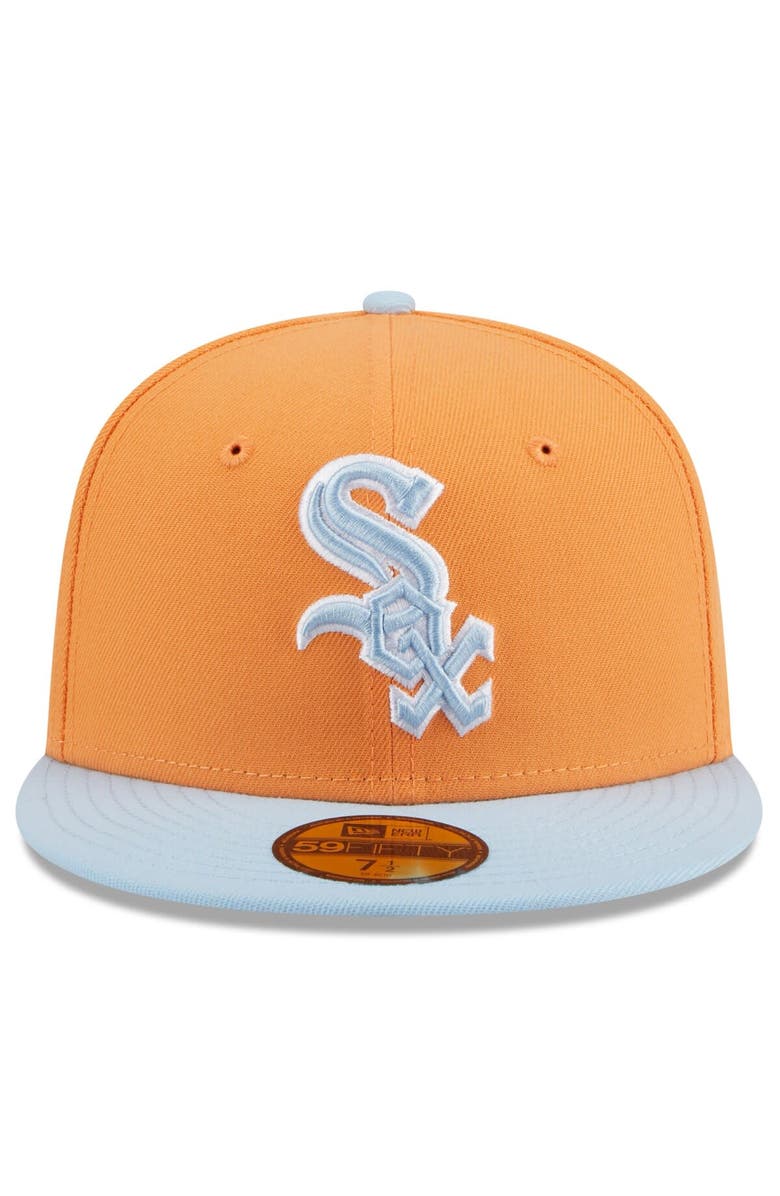 New Era Men's New Era Orange/Light Blue Chicago White Sox Spring Color Basic Two-Tone 59FIFTY Fitted Hat, Alternate, color, Orange
