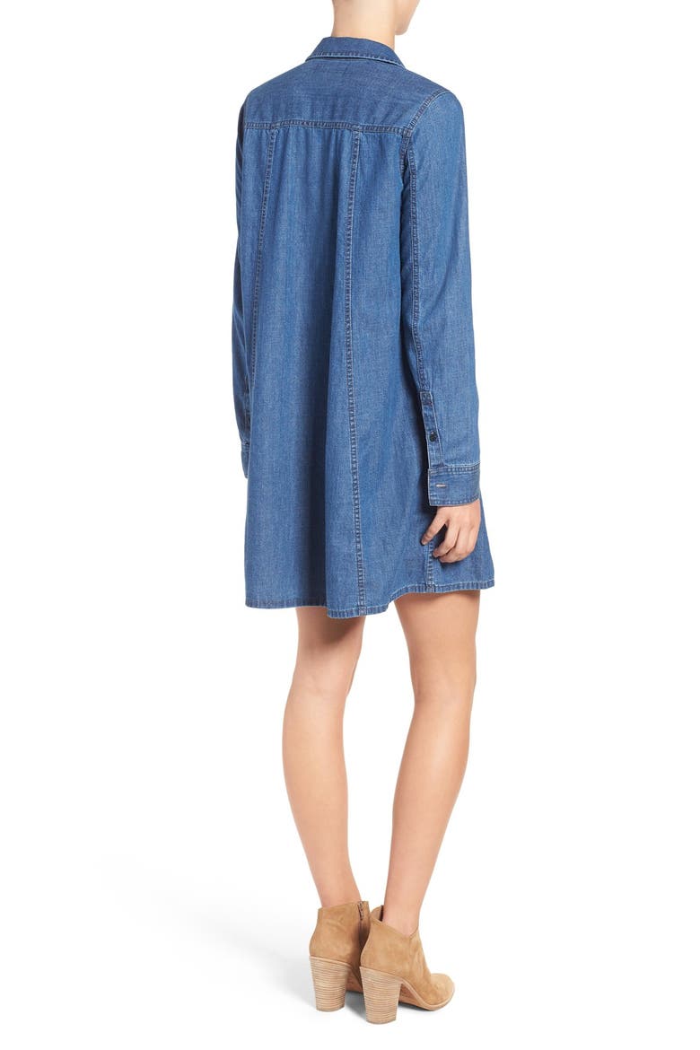 Denim Shirtdress, Alternate, color, DENIM WASH