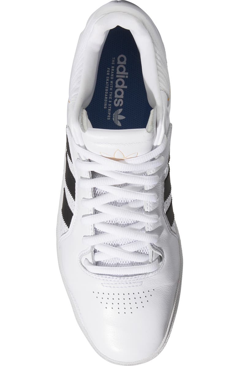 adidas Tyshawn Skateboarding Sneaker, Alternate, color, White/ Black/ Gold