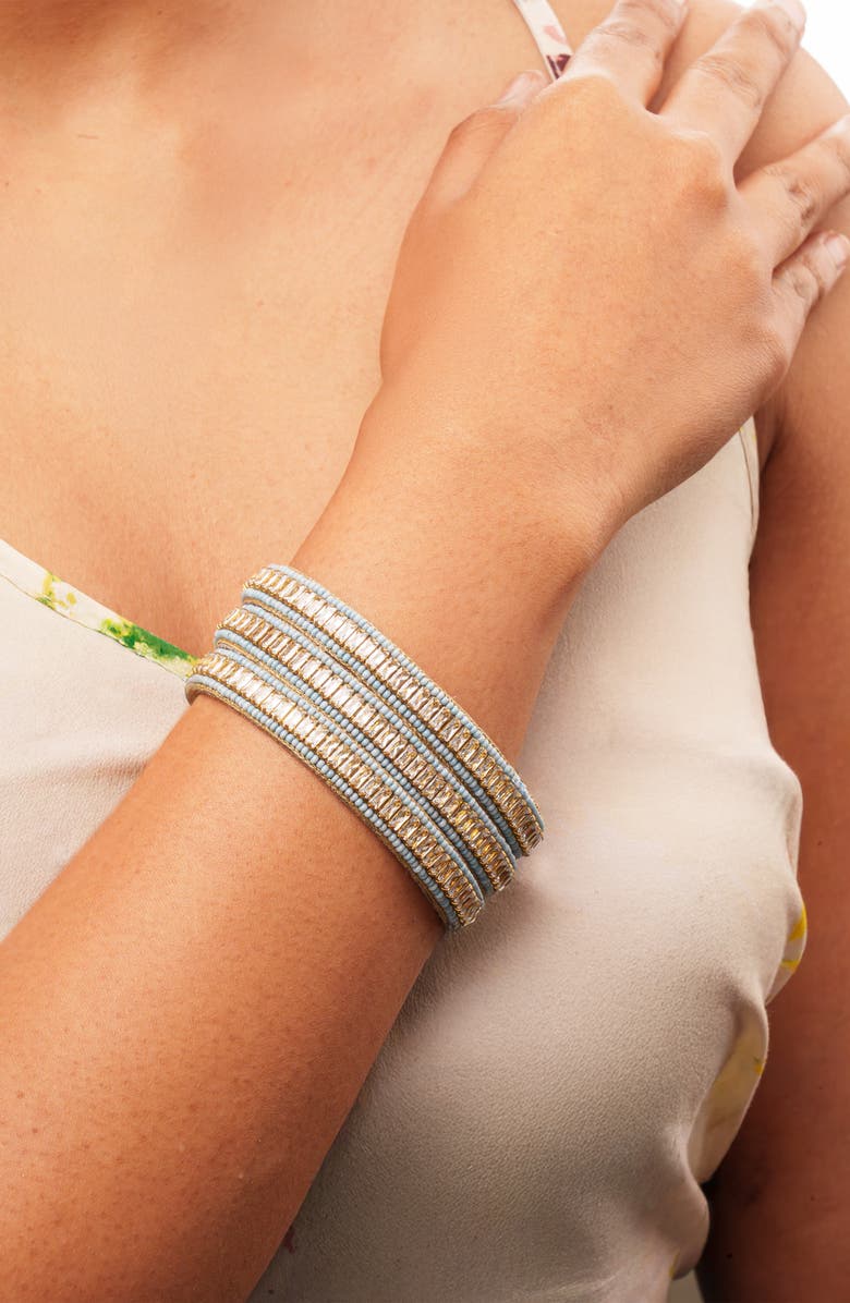 Deepa Gurnani Alonsina Bracelet, Alternate, color, Powder Blue