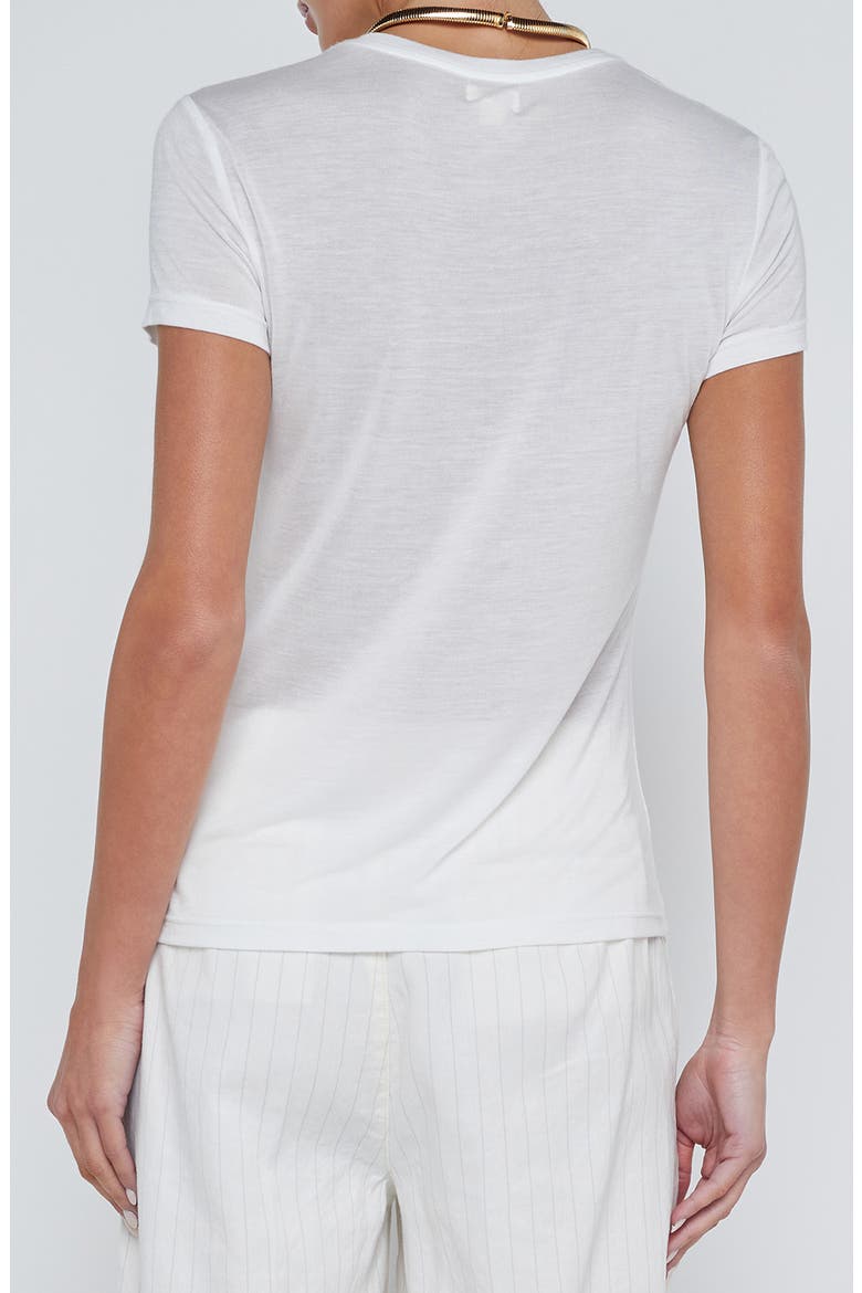 Ellie Crewneck Short Sleeve T-Shirt, Alternate, color, WHITE