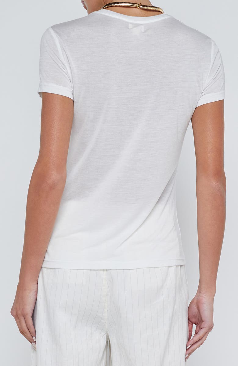 L'AGENCE Ellie Crewneck Short Sleeve T-Shirt, Alternate, color, White