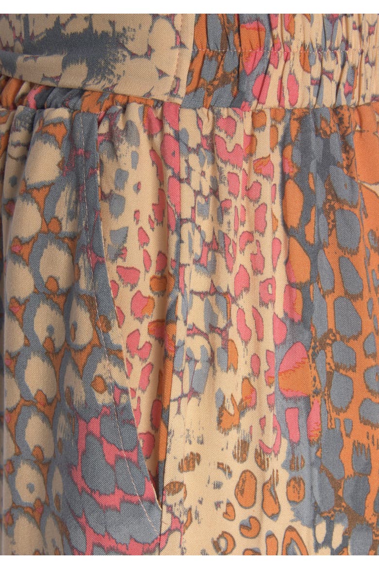Printed Wide Leg Pants, Alternate, color, Orange Multi