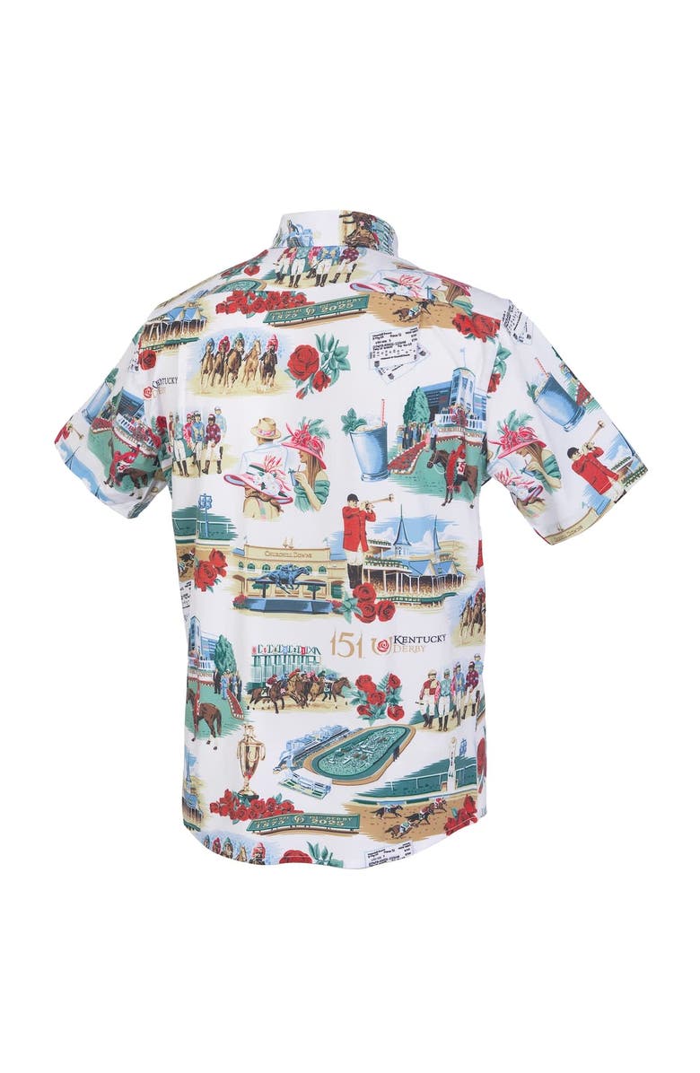 Reyn Spooner Men's Reyn Spooner White 151st Kentucky Derby Button-Up Shirt, Alternate, color, White