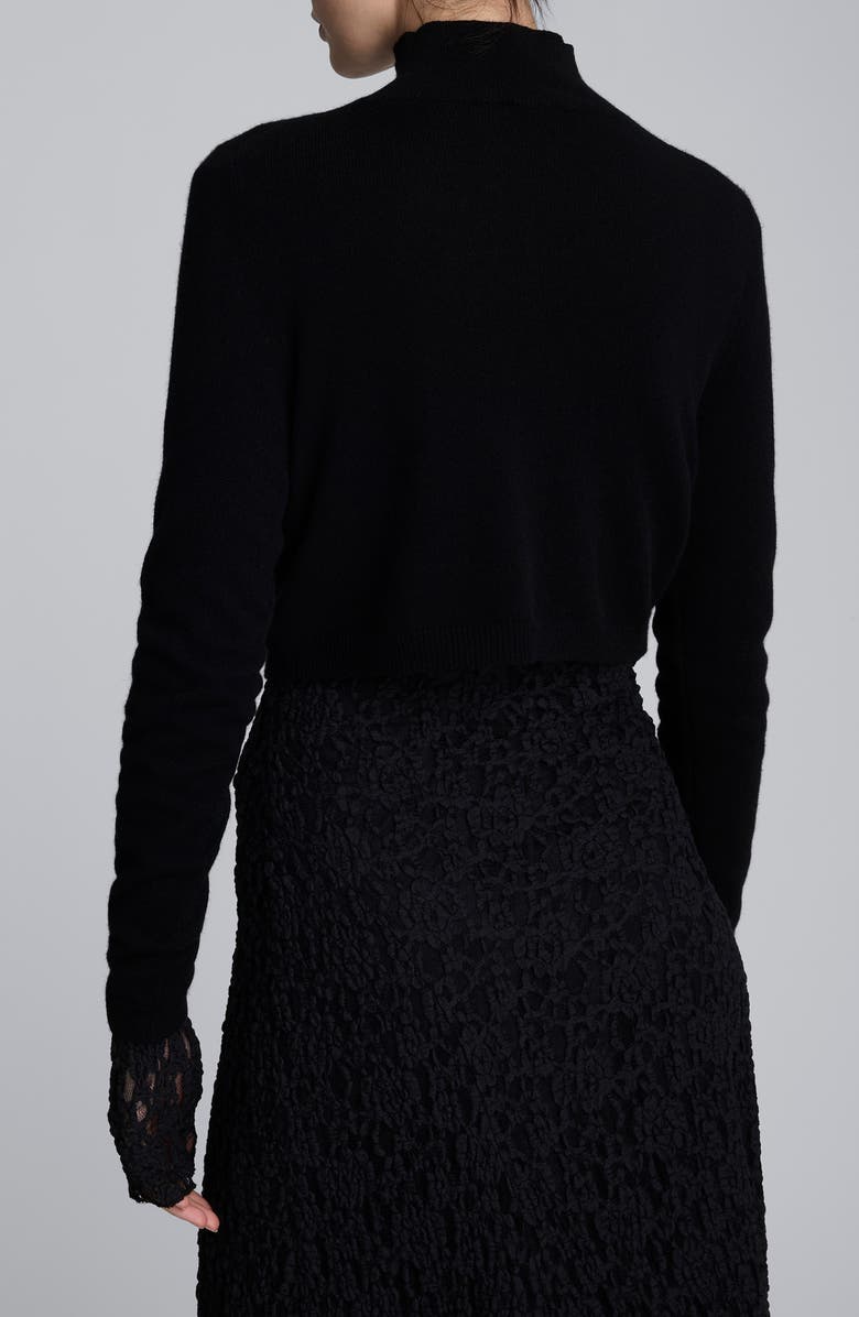 Kenneth Cole Merino Wool Crop Sweater, Alternate, color, Black