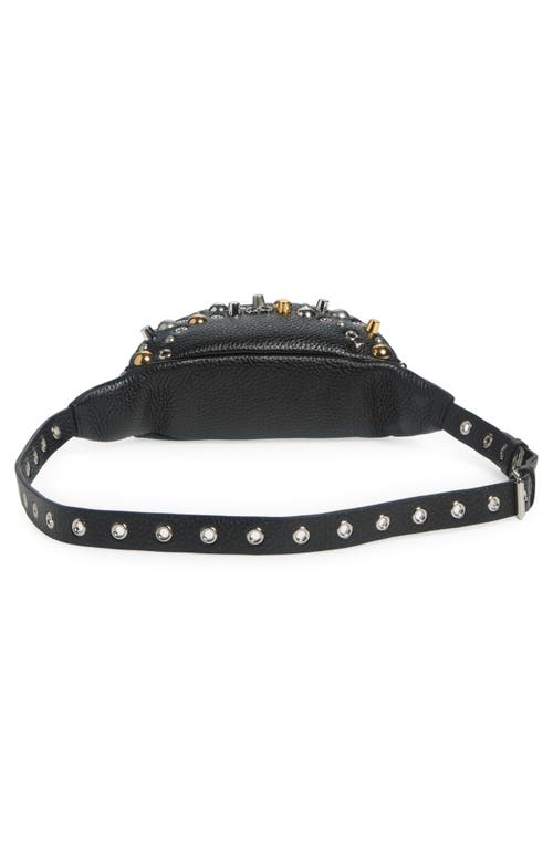Valentino Garavani Nellcôte Grainy Leather Belt Bag In Black