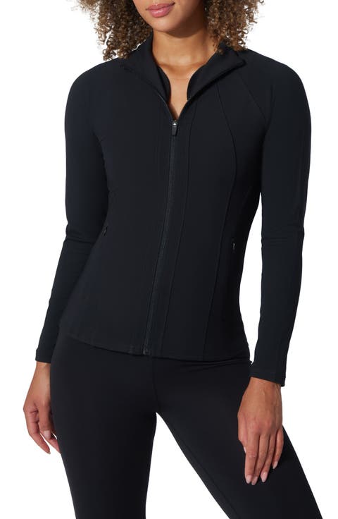 Brisa Interlock Flared Full Zip Sweatshirt