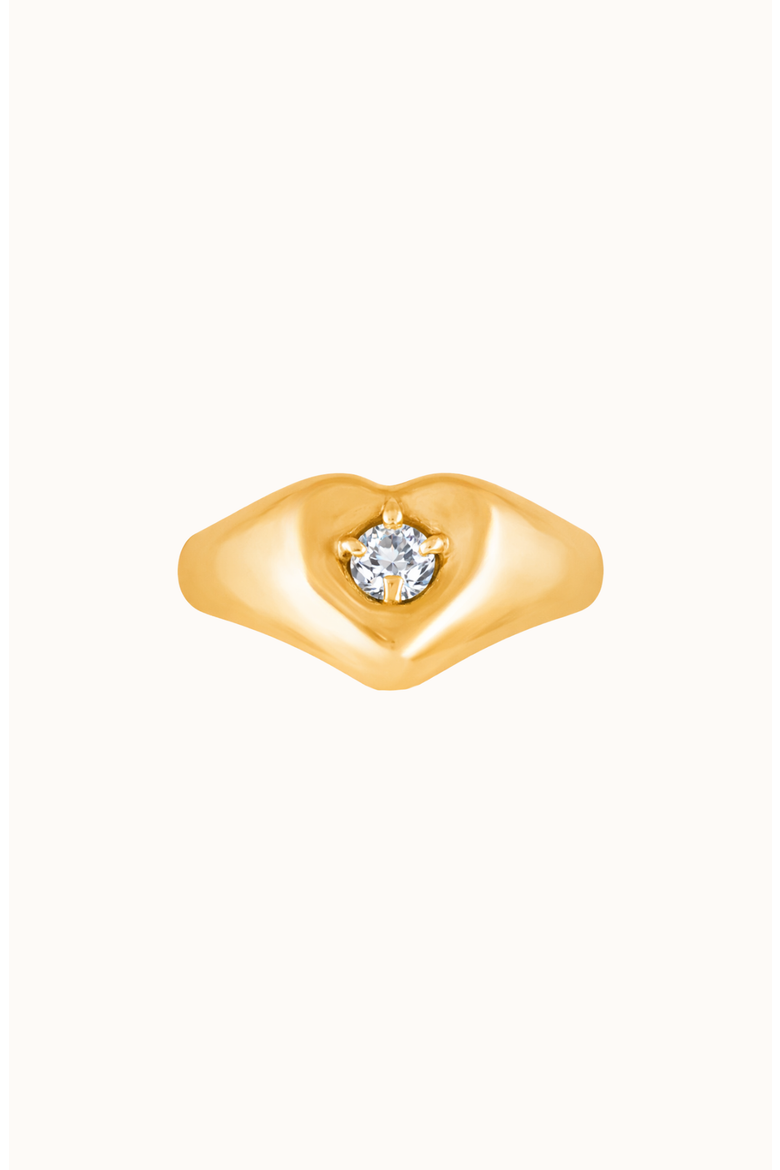 Sweetheart Pinky Ring, Alternate, color, Gold