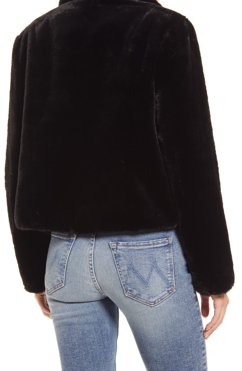 BLANKNYC Cropped Faux Fur Jacket, Alternate, color, 