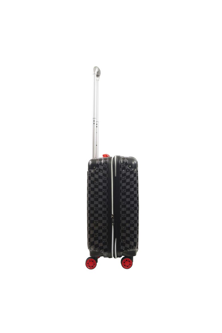 22.5" Hardcase Checkered carry-on with big logo., Alternate, color, BLACK