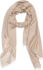 Nordstrom Striped Silk & Cashmere Scarf