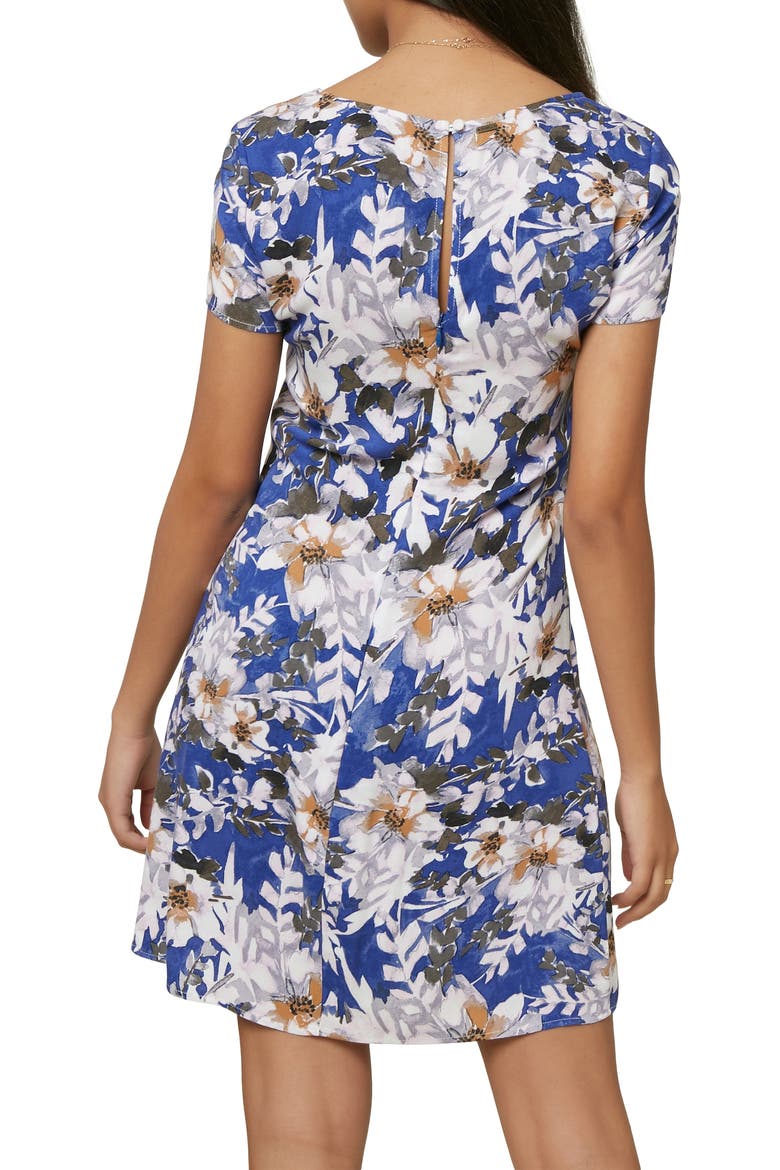 Aiko Floral Print Minidress, Alternate, color, MULTI COLORED