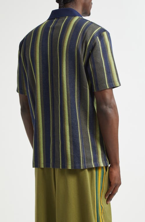Nicholas Daley Rugby Stripe Polo In Multi