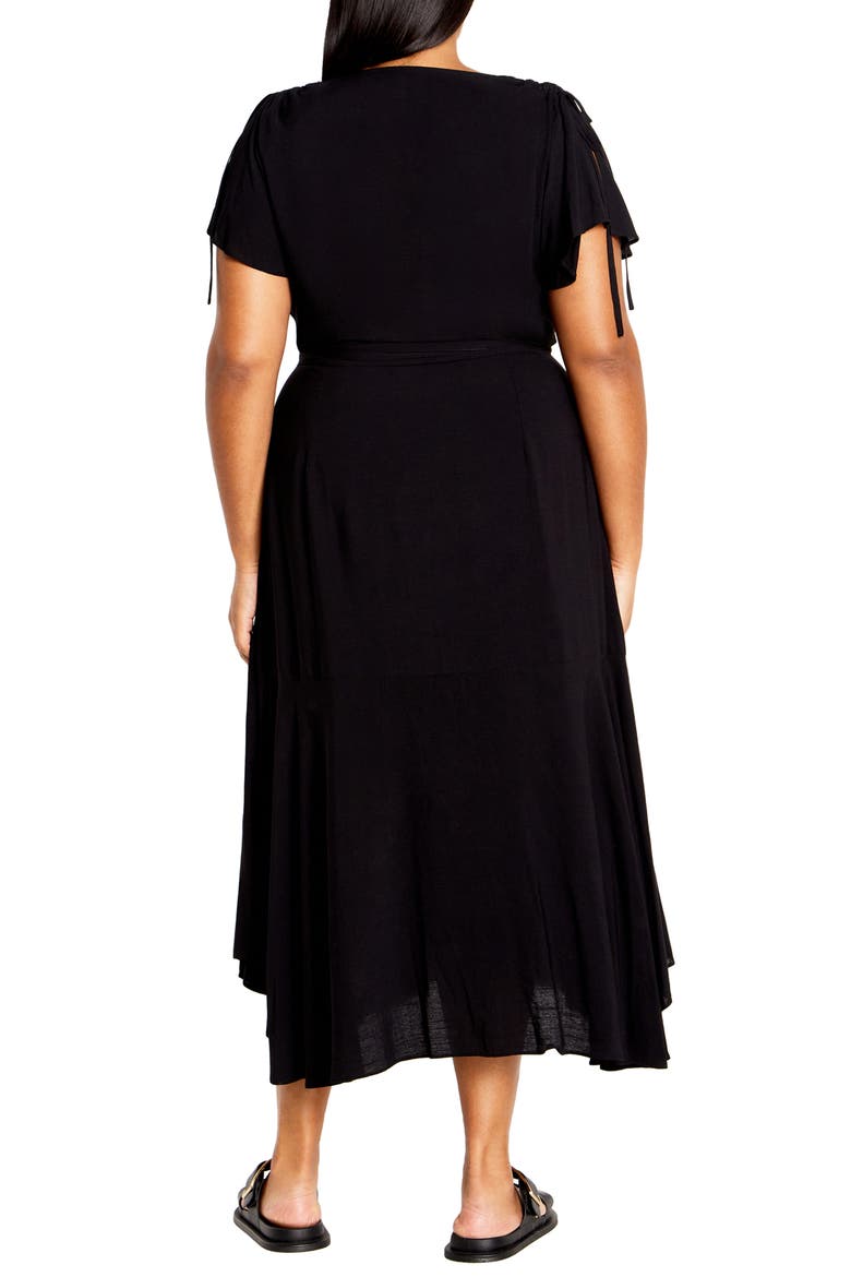 Imogen Wrap Dress, Alternate, color, BLACK