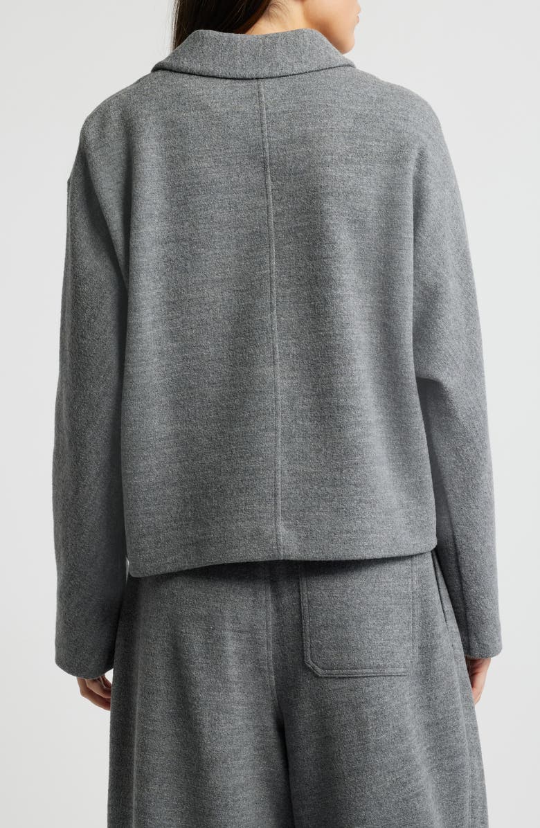 COS Front Zip Boiled Wool Blend Jacket, Alternate, color, 