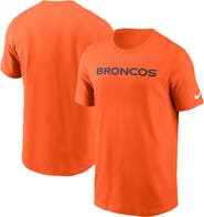 Nike Men's Nike Orange Denver Broncos Primetime Wordmark Essential T-Shirt