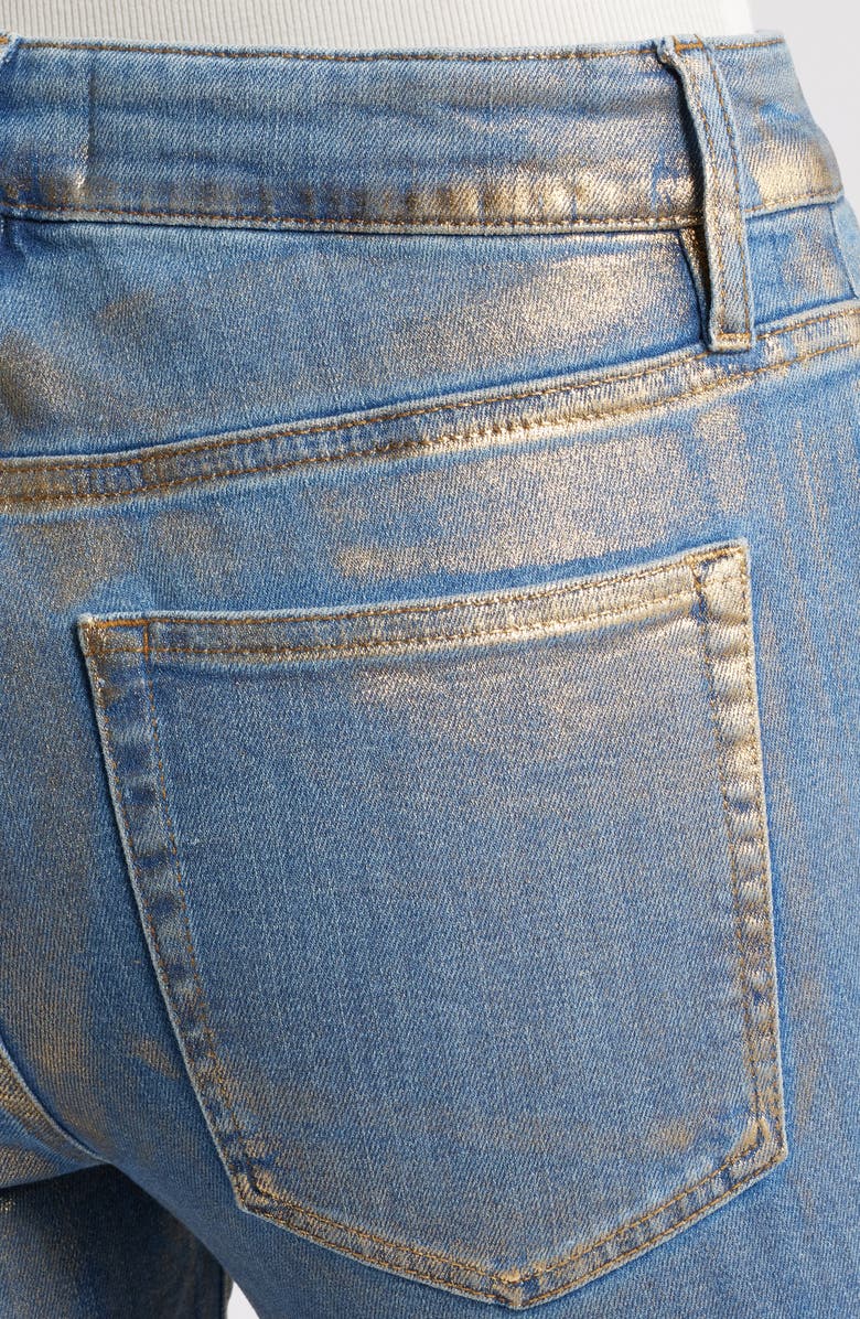 FRAME Le Crop Mini Bootcut Jeans, Alternate, color, Gold Hologram