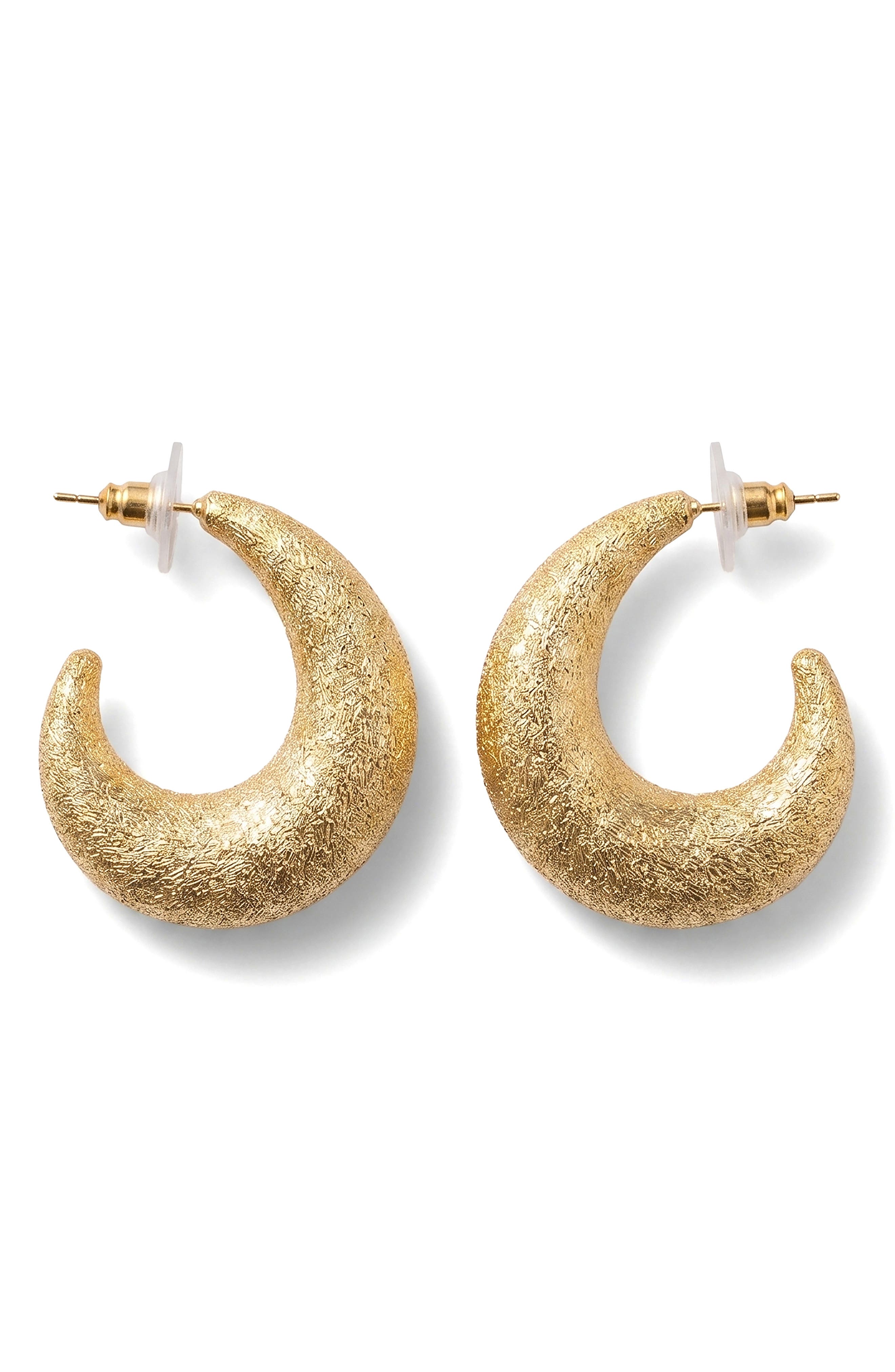 Chunky Croissant Hoop Earrings