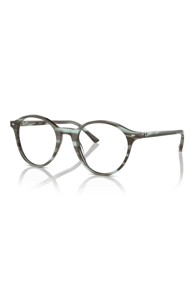 51mm Round Optical Glasses, Alternate, color, STRIPED GREEN
